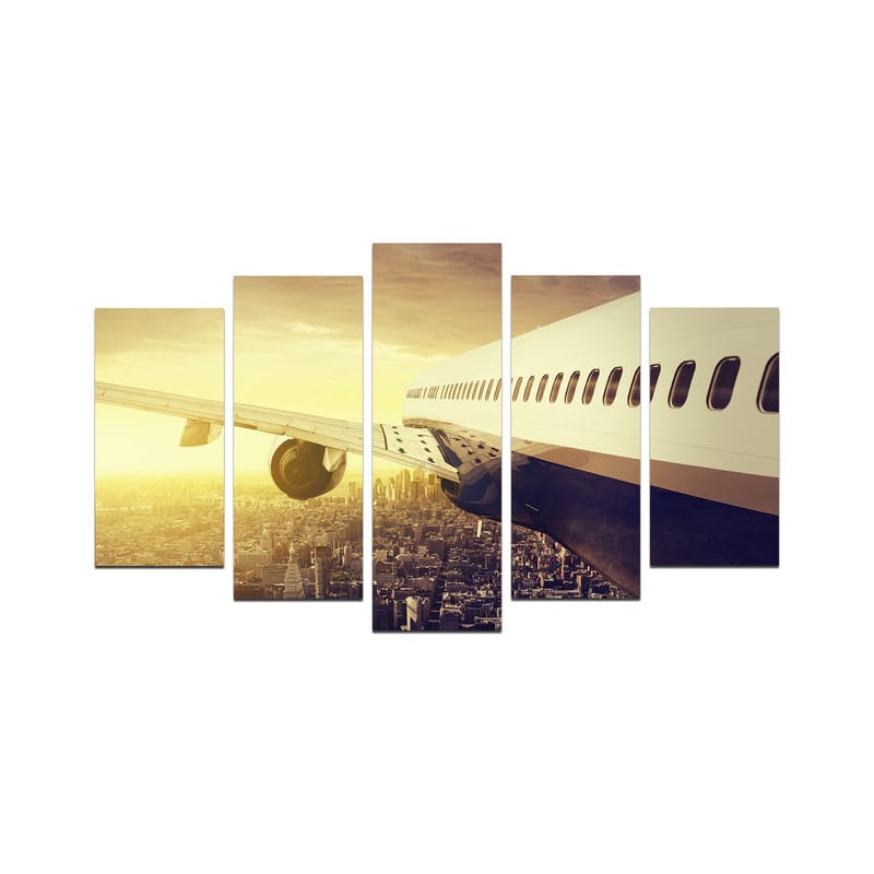 Dekorativ MDF-maleri 5-Dele 20x60 cm, Flerfarvet