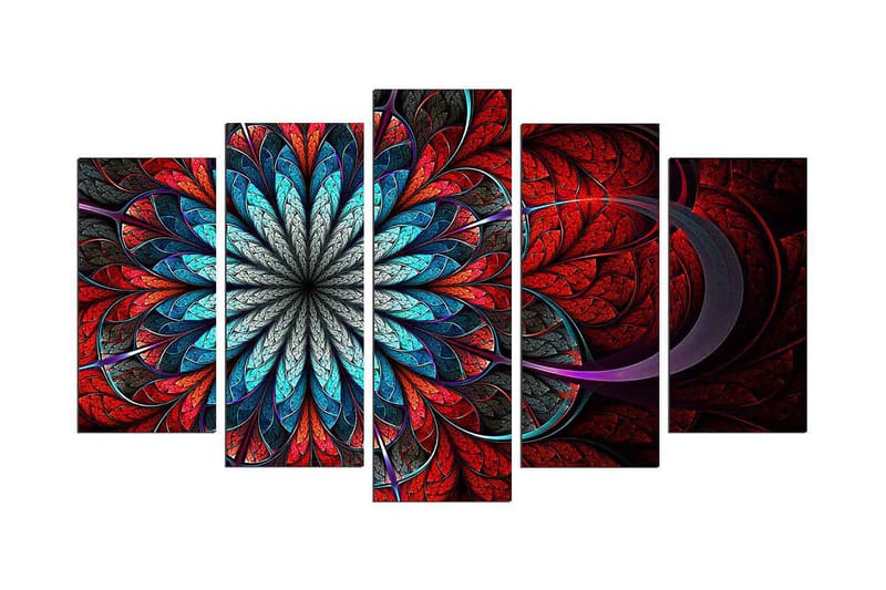 Dekorativ MDF-maleri 5-Dele 20x60 cm, Flerfarvet