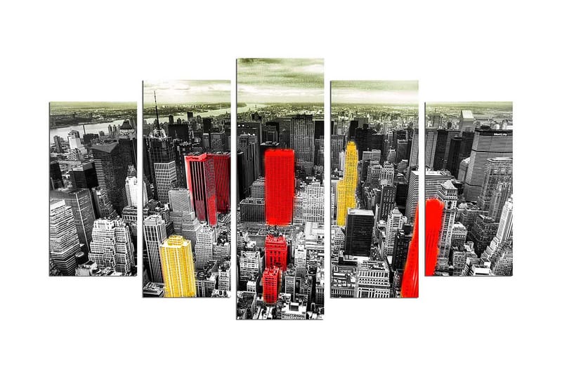 Dekorativ MDF-maleri 5-Dele 20x60 cm, Flerfarvet