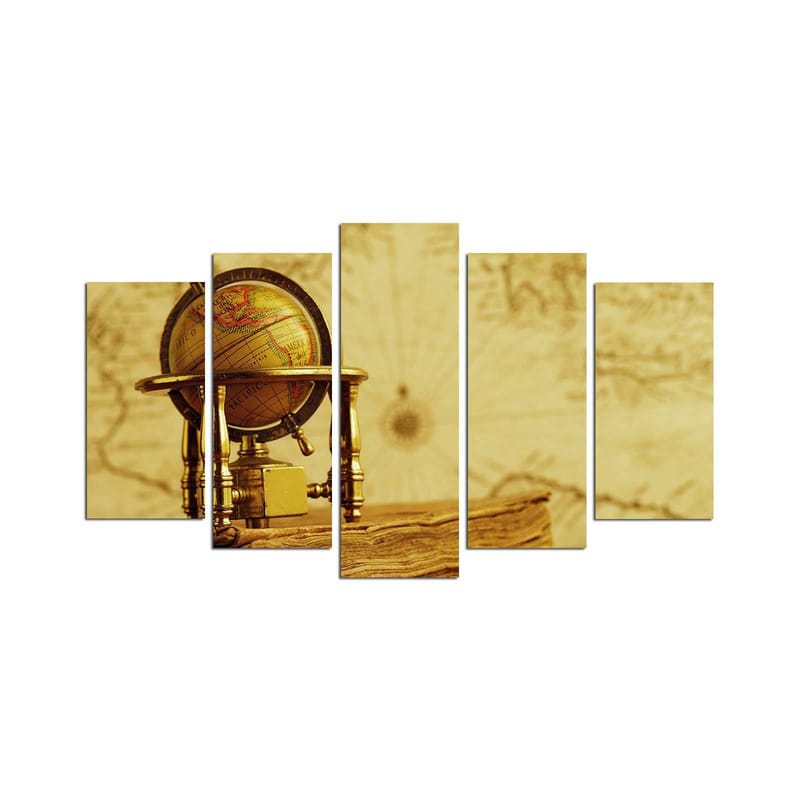 Dekorativ MDF-maleri 5-Dele 20x60 cm, Flerfarvet