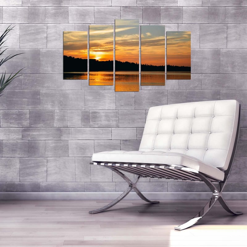 Dekorativ MDF-maleri 5-Dele 20x60 cm - Flerfarvet - Boligtilbehør - Billeder & kunst - Billeder på lærred