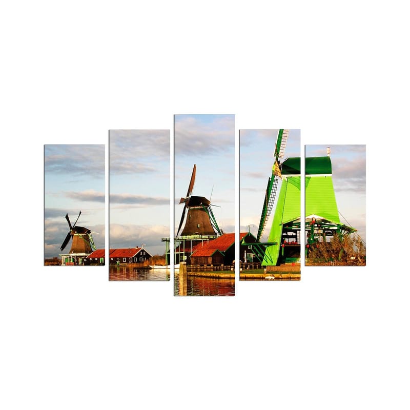 Dekorativ MDF-maleri 5-Dele 20x60 cm, Flerfarvet