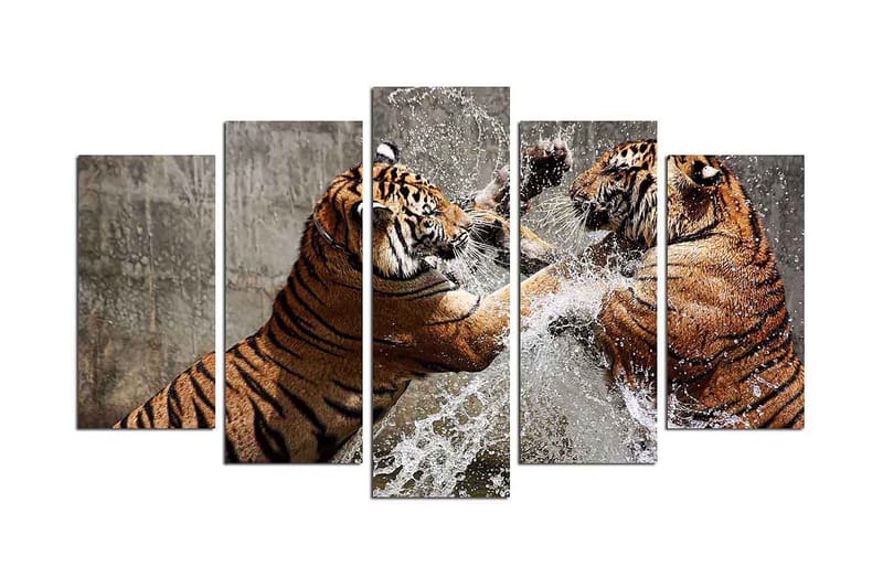 Dekorativ MDF-maleri 5-Dele 20x60 cm, Flerfarvet