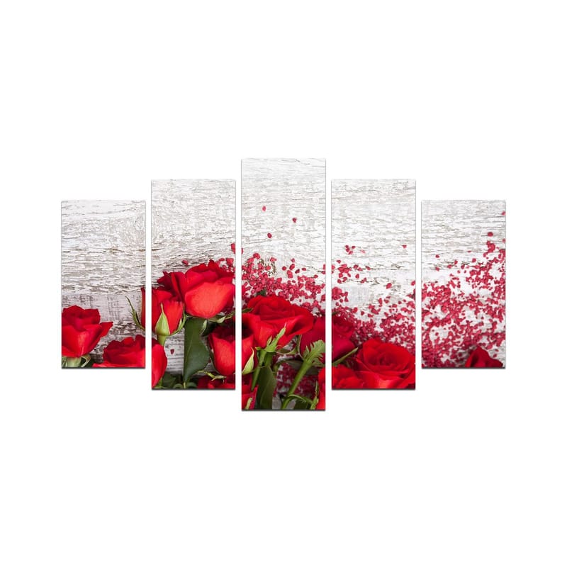 Dekorativ MDF-maleri 5-Dele 20x60 cm, Flerfarvet