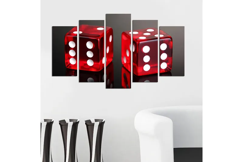 Dekorativ MDF-maleri 5-Dele 20x60 cm - Flerfarvet - Boligtilbehør - Billeder & kunst - Billeder på lærred