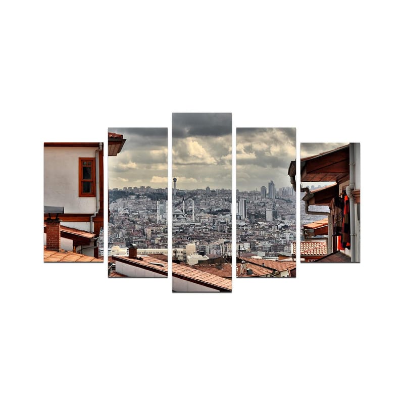 Dekorativ MDF-maleri 5-Dele 20x60 cm, Flerfarvet