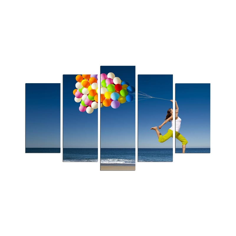 Dekorativ MDF-maleri 5-Dele 20x60 cm, Flerfarvet