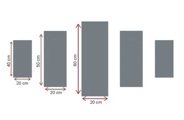 Dekorativ MDF-maleri 5-Dele 20x60 cm - Flerfarvet - Boligtilbehør - Billeder & kunst - Billeder på lærred