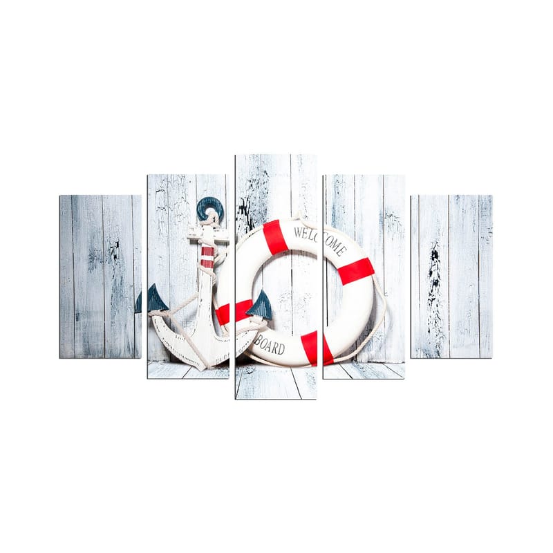 Dekorativ MDF-maleri 5-Dele 20x60 cm, Flerfarvet