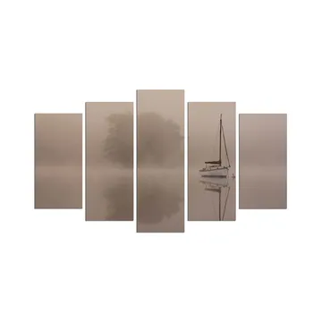 Dekorativ MDF-maleri 5-Dele 20x60 cm - Flerfarvet - Boligtilbehør - Billeder & kunst - Billeder på lærred