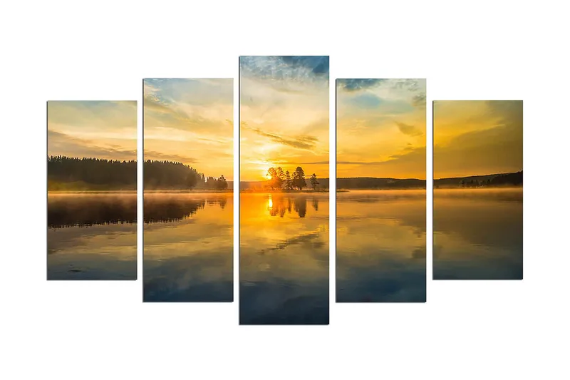 Dekorativ MDF-maleri 5-Dele 20x60 cm, Flerfarvet