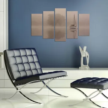 Dekorativ MDF-maleri 5-Dele 20x60 cm - Flerfarvet - Boligtilbehør - Billeder & kunst - Billeder på lærred