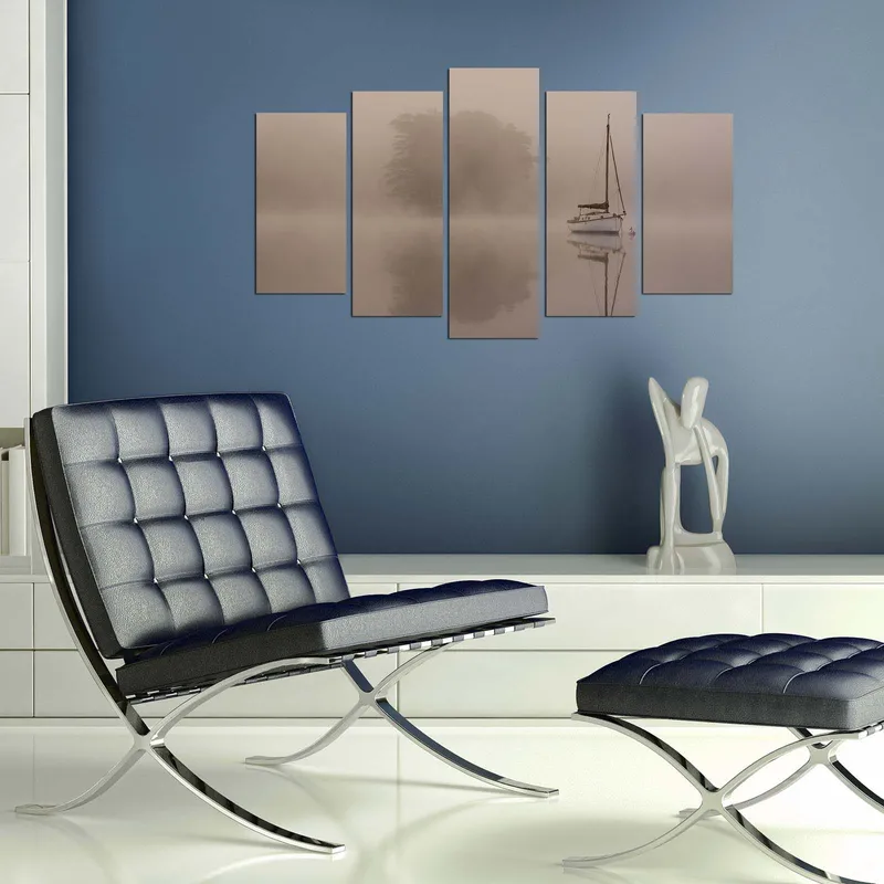 Dekorativ MDF-maleri 5-Dele 20x60 cm - Flerfarvet - Boligtilbehør - Billeder & kunst - Billeder på lærred