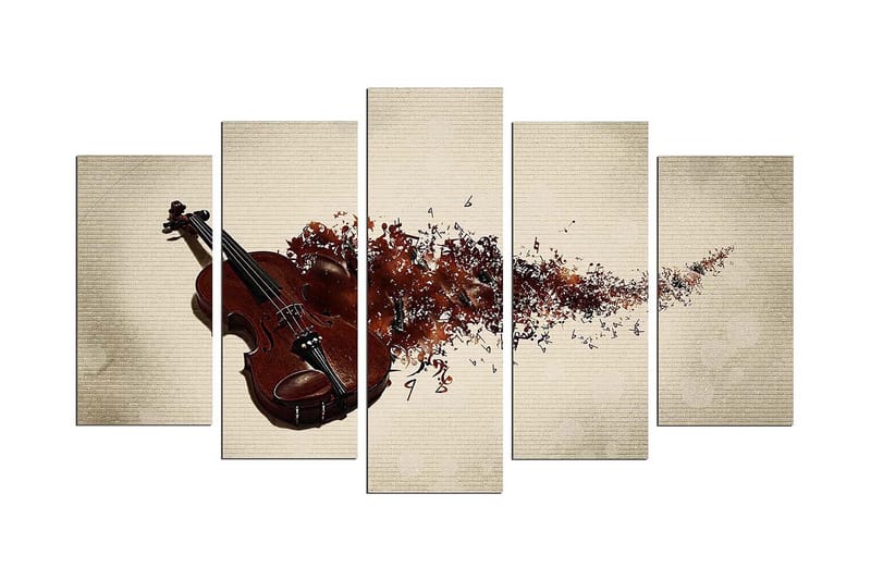 Dekorativ MDF-maleri 5-Dele 20x60 cm, Flerfarvet