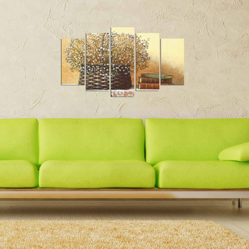 Dekorativ MDF-maleri 5-Dele 20x60 cm - Flerfarvet - Boligtilbehør - Billeder & kunst - Billeder på lærred