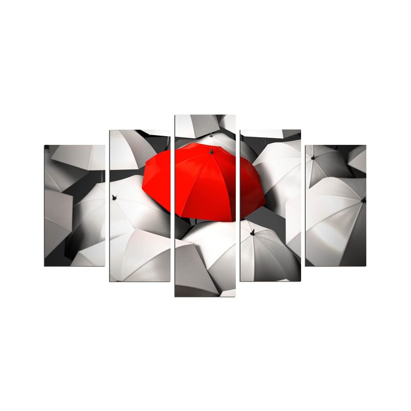 Dekorativ MDF-maleri 5-Dele 20x60 cm, Flerfarvet