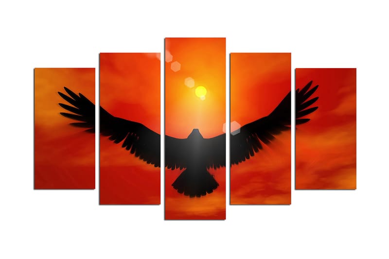 Dekorativ MDF-maleri 5-Dele 20x60 cm, Flerfarvet