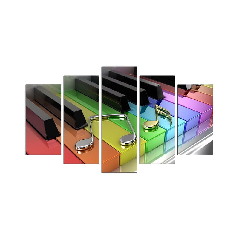 Dekorativ MDF-maleri 5-Dele 20x60 cm, Flerfarvet