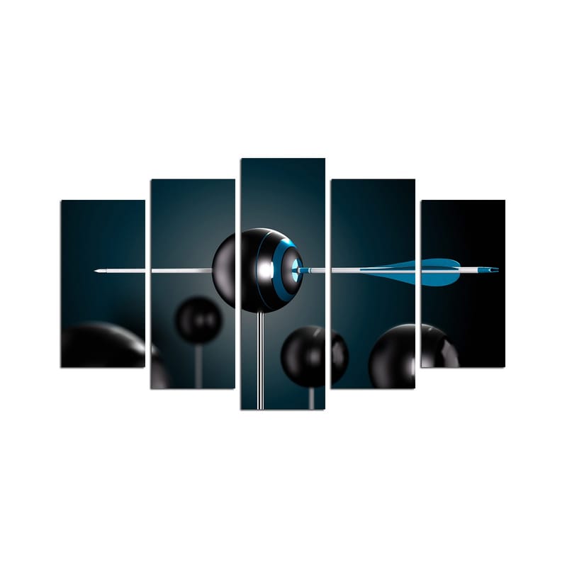 Dekorativ MDF-maleri 5-Dele 20x60 cm, Flerfarvet