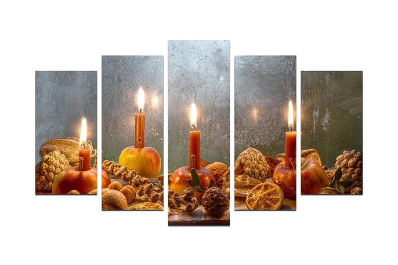 Dekorativ MDF-maleri 5-Dele 20x60 cm, Flerfarvet