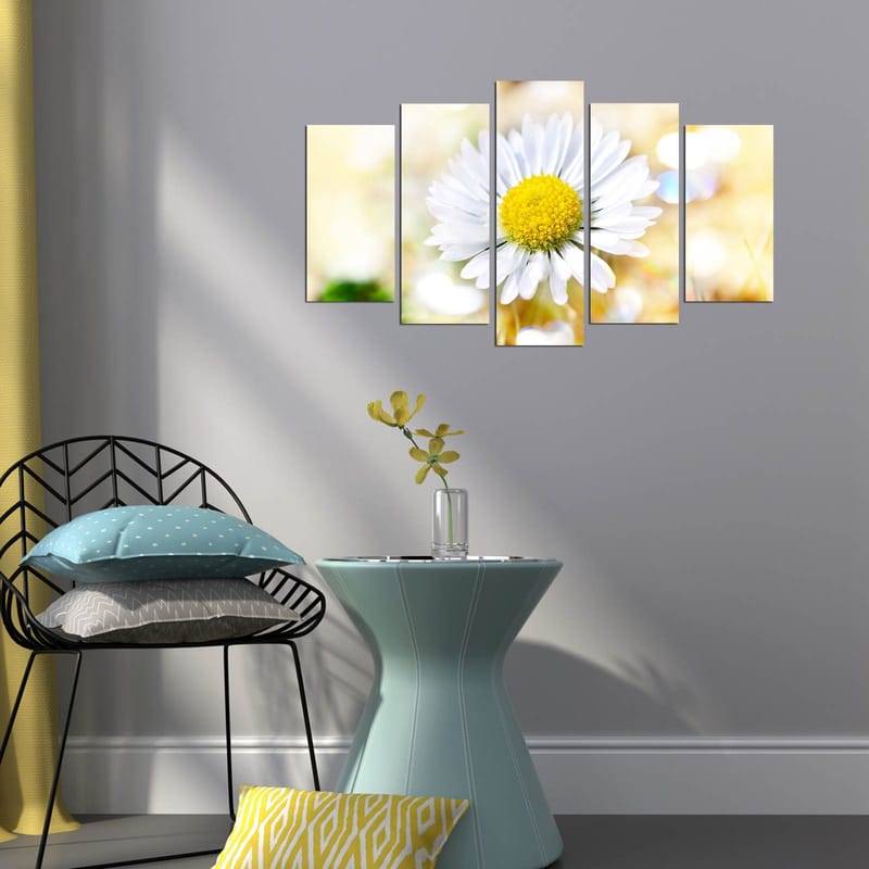 Dekorativ MDF-maleri 5-Dele 20x60 cm - Flerfarvet - Boligtilbehør - Billeder & kunst - Billeder på lærred