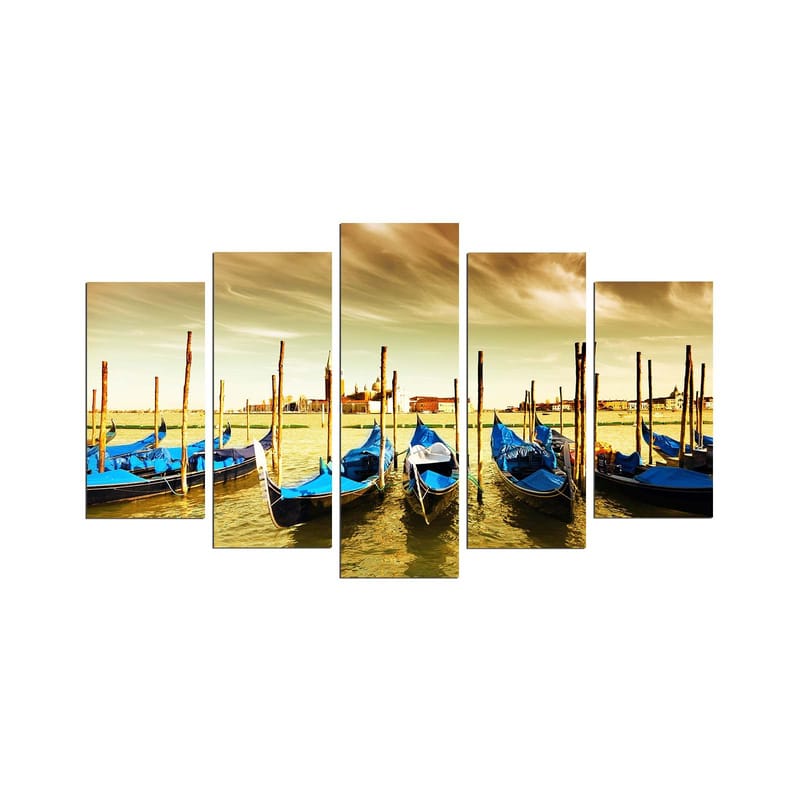 Dekorativ MDF-maleri 5-Dele 20x60 cm, Flerfarvet