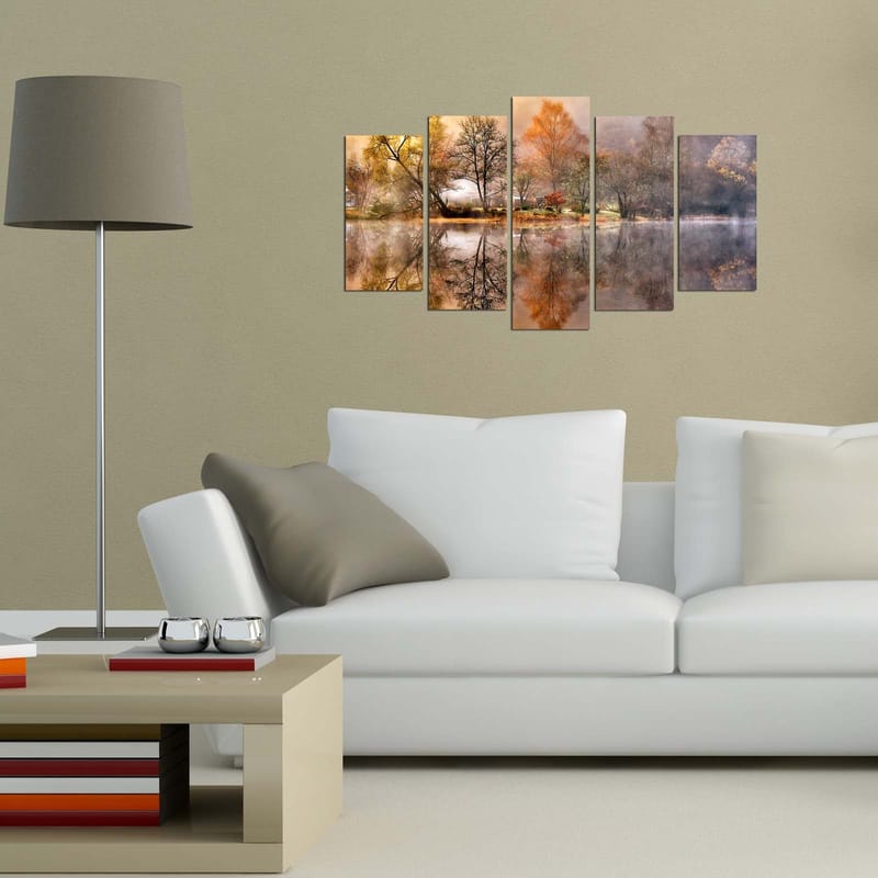 Dekorativ MDF-maleri 5-Dele 20x60 cm - Flerfarvet - Boligtilbehør - Billeder & kunst - Billeder på lærred