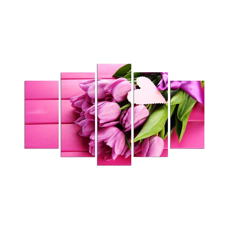 Dekorativ MDF-maleri 5-Dele 20x60 cm, Flerfarvet