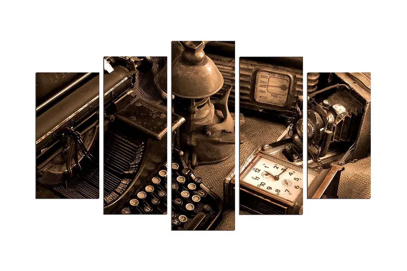 Dekorativ MDF-maleri 5-Dele 20x60 cm, Flerfarvet