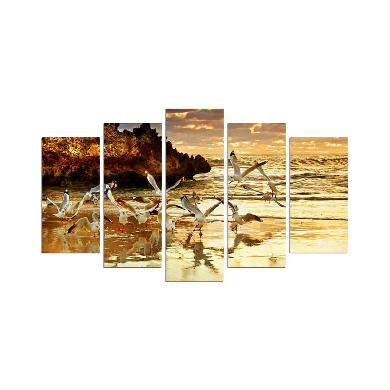 Dekorativ MDF-maleri 5-Dele 20x60 cm, Flerfarvet