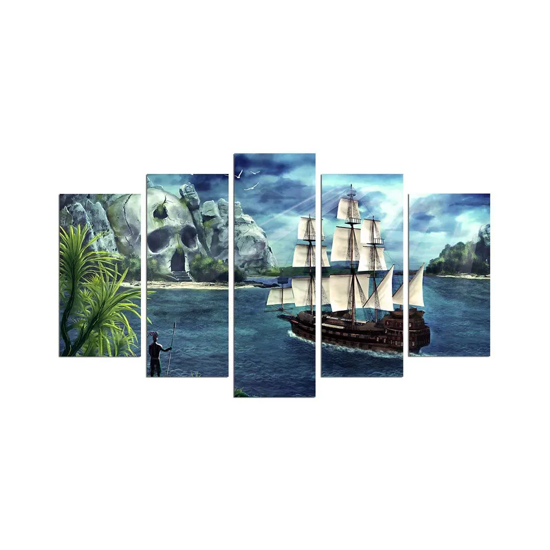 Dekorativ MDF-maleri 5-Dele 20x60 cm, Flerfarvet