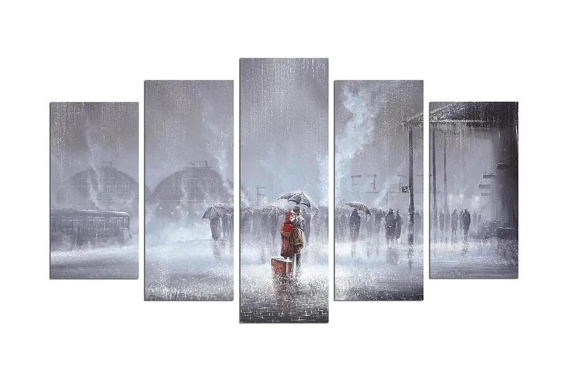 Dekorativ MDF-maleri 5-Dele 20x60 cm, Flerfarvet