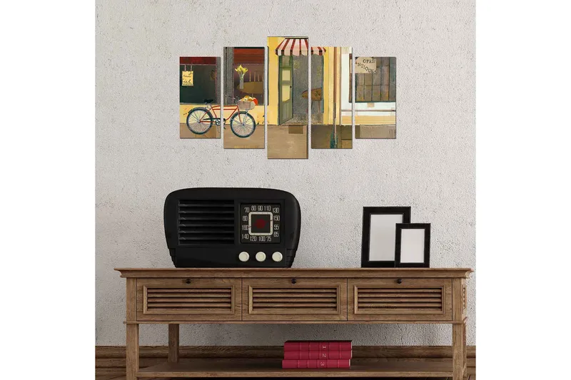 Dekorativ MDF-maleri 5-Dele 20x60 cm - Flerfarvet - Boligtilbehør - Billeder & kunst - Billeder på lærred