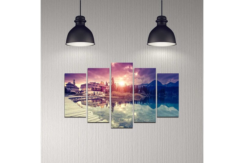 Dekorativ MDF-maleri 5-Dele 20x60 cm - Flerfarvet - Boligtilbehør - Billeder & kunst - Billeder på lærred