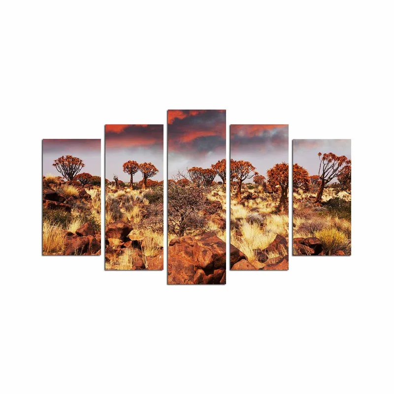 Dekorativ MDF-maleri 5-Dele 20x60 cm, Flerfarvet