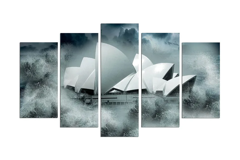 Dekorativ MDF-maleri 5-Dele 20x60 cm, Flerfarvet