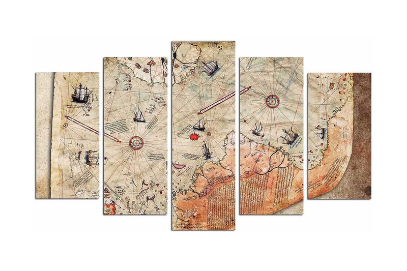 Dekorativ MDF-maleri 5-Dele 20x60 cm, Flerfarvet