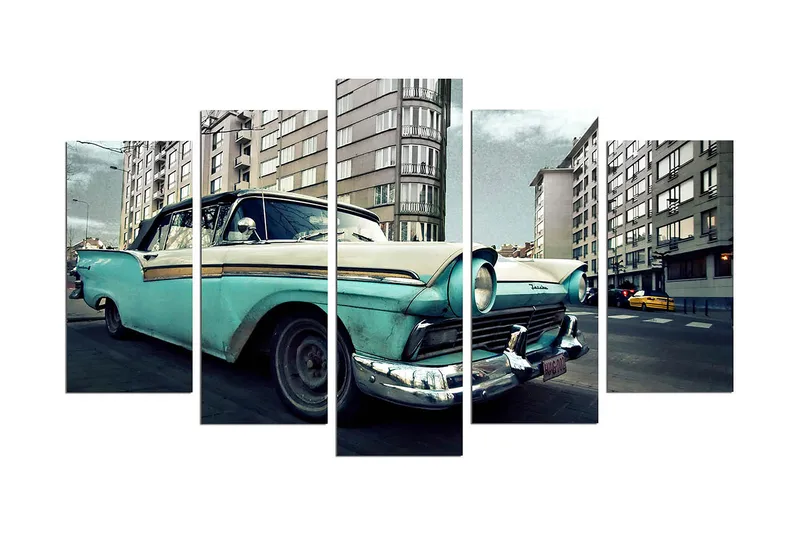 Dekorativ MDF-maleri 5-Dele 20x60 cm, Flerfarvet