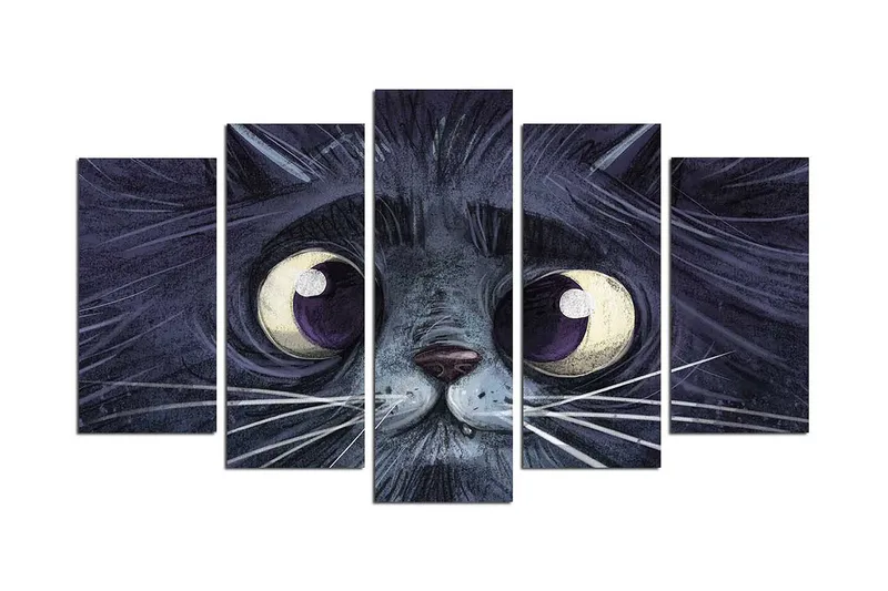 Dekorativ MDF-maleri 5-Dele 20x60 cm, Flerfarvet