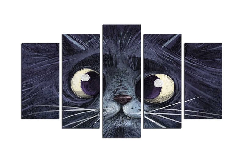 Dekorativ MDF-maleri 5-Dele 20x60 cm - Flerfarvet - Boligtilbehør - Billeder & kunst - Billeder på lærred