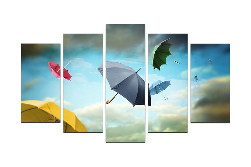 Dekorativ MDF-maleri 5-Dele 20x60 cm, Flerfarvet