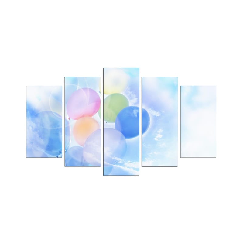 Dekorativ MDF-maleri 5-Dele 20x60 cm, Flerfarvet