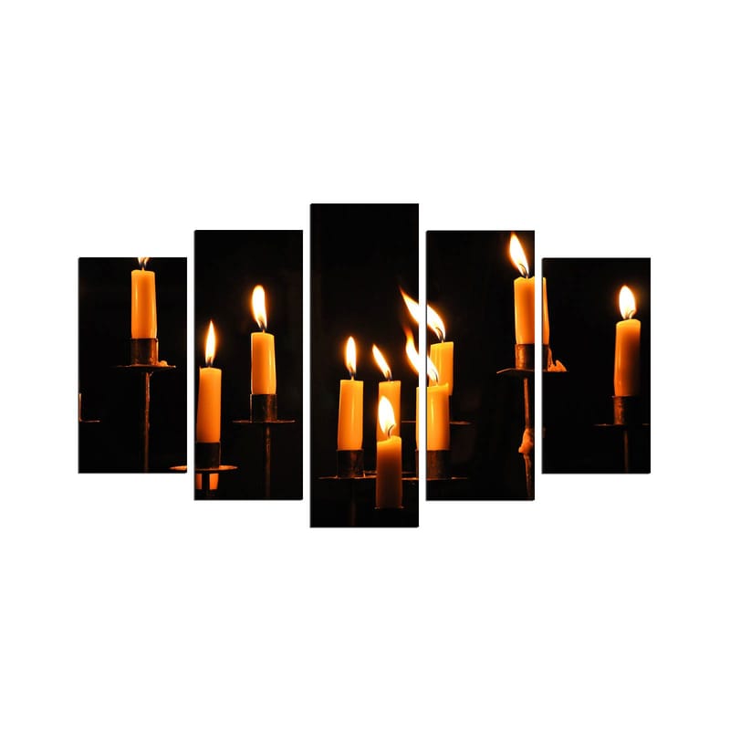 Dekorativ MDF-maleri 5-Dele 20x60 cm, Flerfarvet