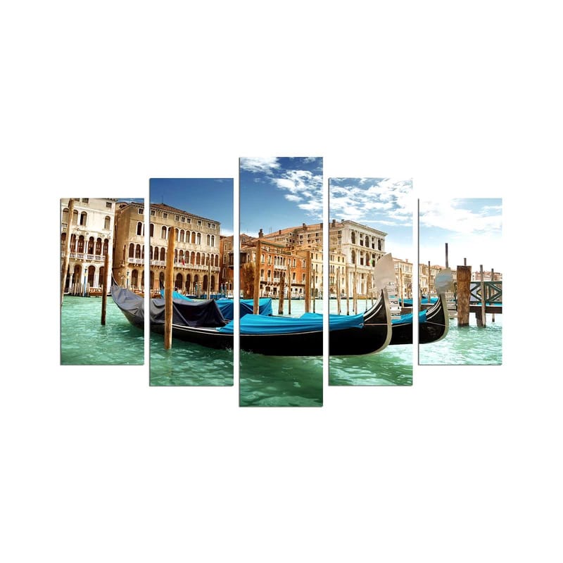 Dekorativ MDF-maleri 5-Dele 20x60 cm, Flerfarvet