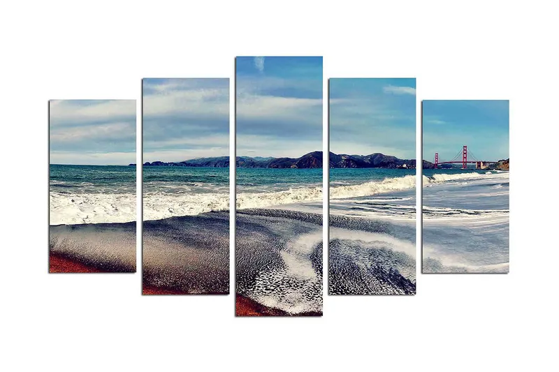 Dekorativ MDF-maleri 5-Dele 20x60 cm, Flerfarvet