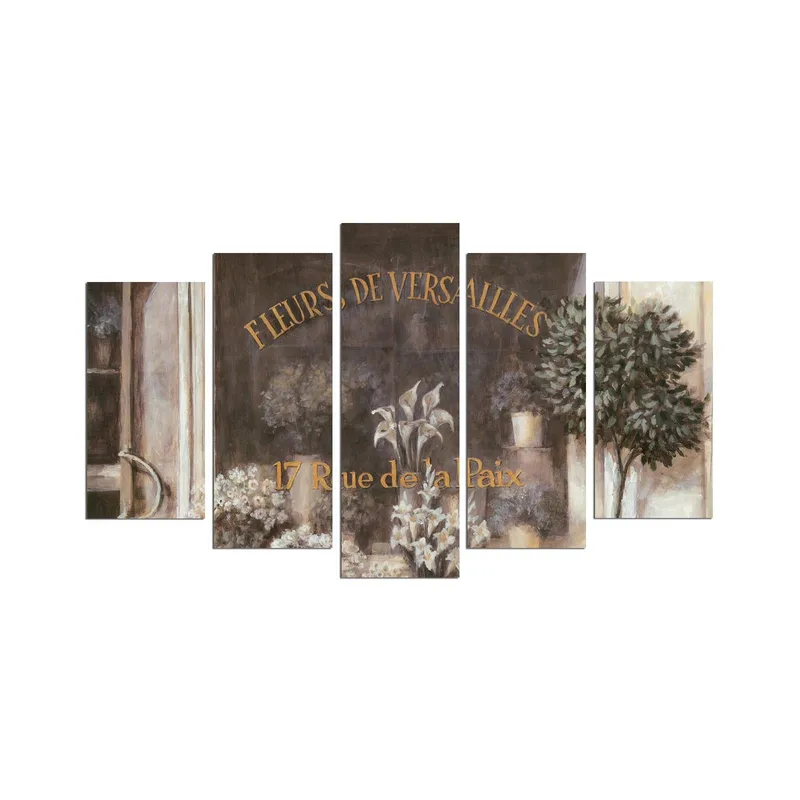 Dekorativ MDF-maleri 5-Dele 20x60 cm, Flerfarvet