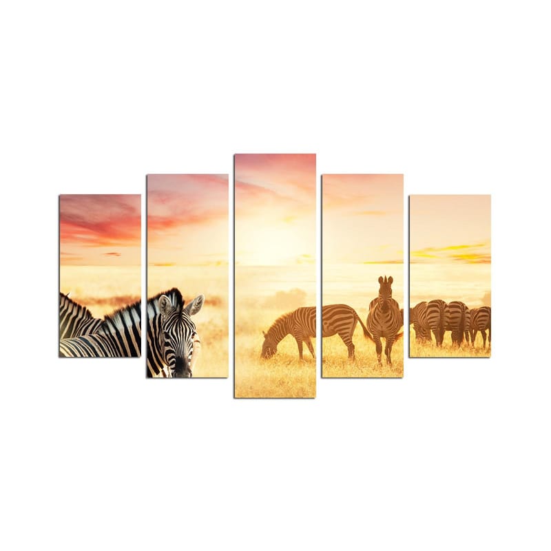 Dekorativ MDF-maleri 5-Dele 20x60 cm, Flerfarvet