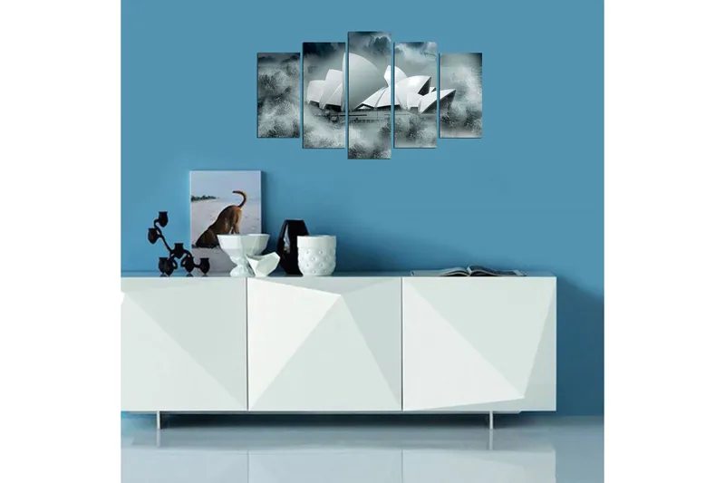 Dekorativ MDF-maleri 5-Dele 20x60 cm - Flerfarvet - Boligtilbehør - Billeder & kunst - Billeder på lærred