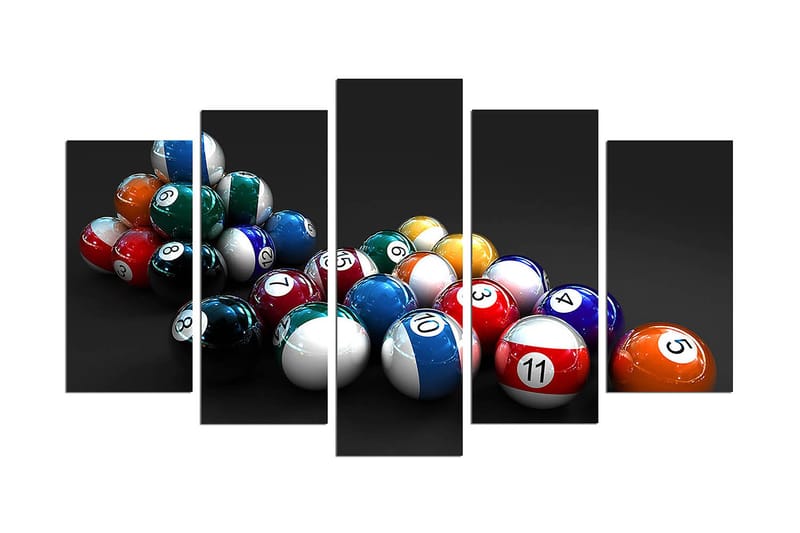 Dekorativ MDF-maleri 5-Dele 20x60 cm, Flerfarvet