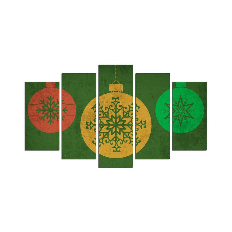 Dekorativ MDF-maleri 5-Dele 20x60 cm, Flerfarvet